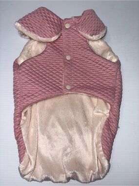 Plush Quilted Pink Dog Vest Jacket